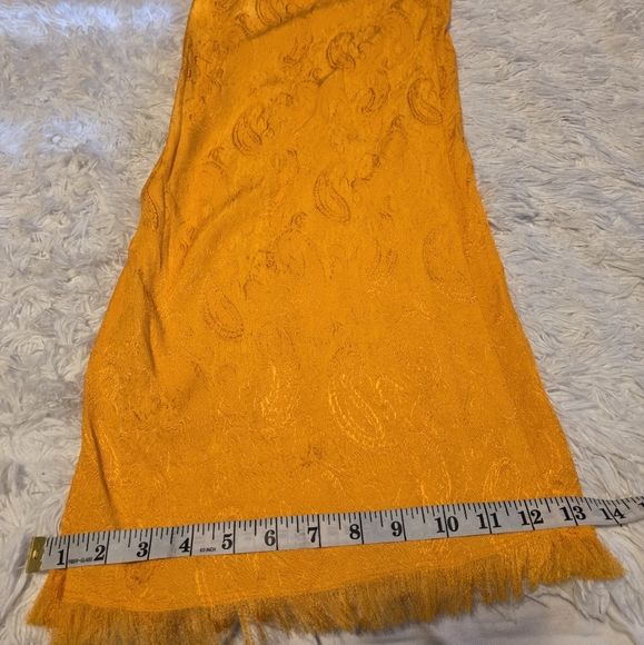 NWT Zara Orange Paisley Jumpsuit with Metal Clasps Size S - Picture 9 of 16